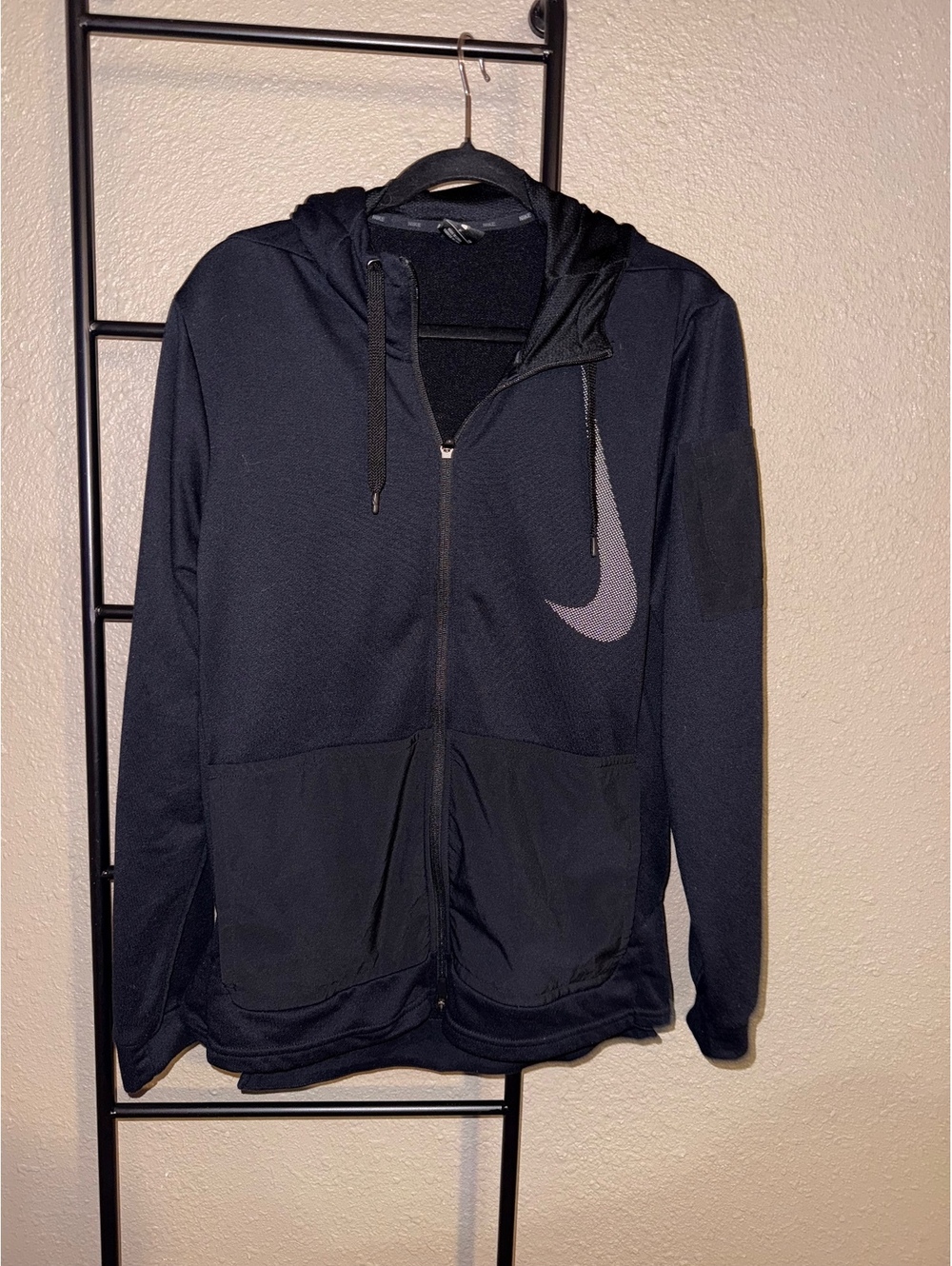 Nike Dri-FIT Black Full-Zip Hoodie Jacket, Size Small